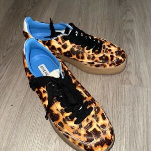 Steve Madden Animal Print Sneakers with Black Accents